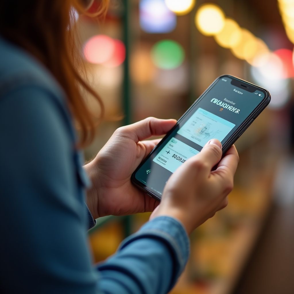 Aplicación fintech ecuatoriana en uso