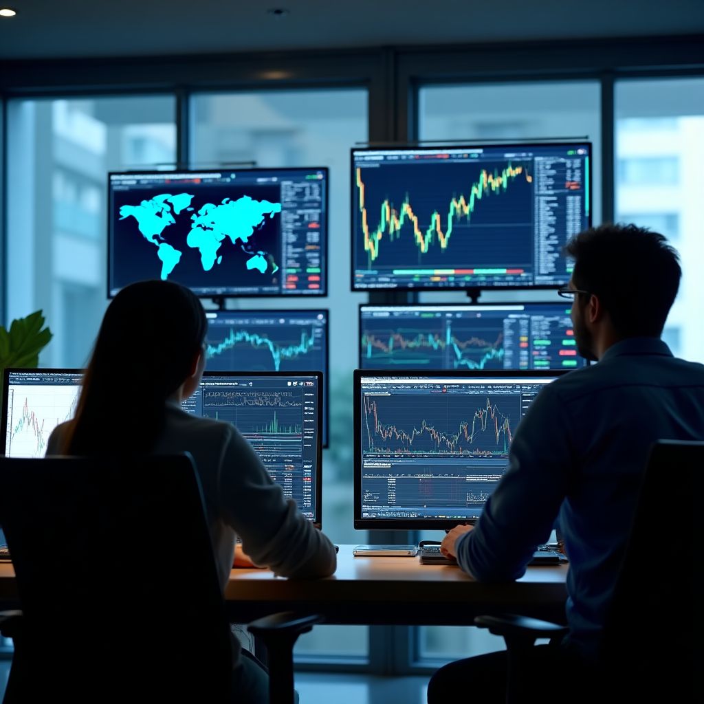 Equipo analizando datos de mercado digital ecuatoriano
